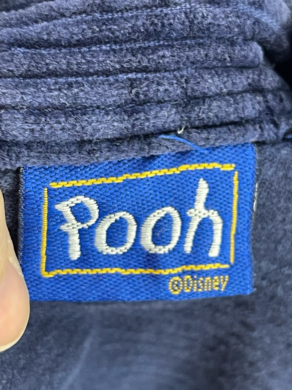 Vintage winnie the Pooh corduroy button down shirt size XL navy blue - Picture 6 of 7